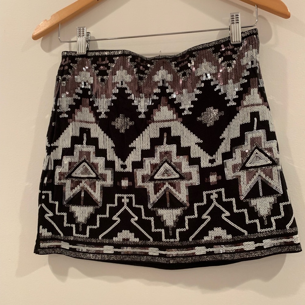 Express sequin mini skirt xs